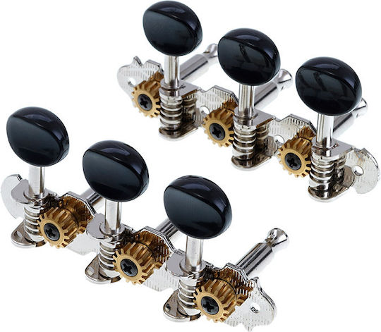 Grover Ma100 Ss 3+3 Chrom Schwarze Tasten