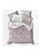 Set Huse Pentru Pilote Bumbac Satinat 160x220cm Simplă Cu Față De Pernă & 1 Cearșaf Bej