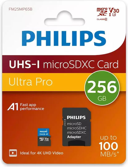 Philips 256GB U3 V30 με αντάπτορα PH512986