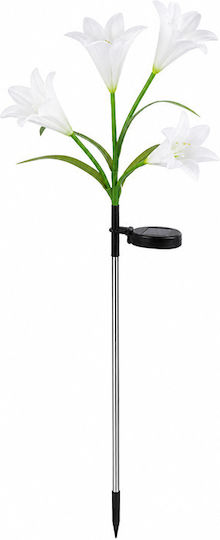 Solarleuchte Blume 4W Rote Mit Fotowiderstand IP65 8,5x7cm