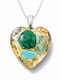 Elle Necklace With Heart Design Made Of Turquoise Resin