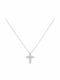 Senzio Belibasakis Women's White Gold Cross 9K