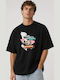 T-Shirt Schwarz 0166 O0166M