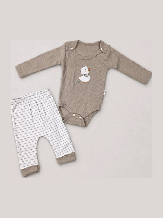Papillon Kids Σετ Φορμάκι με Παντελόνι Μπεζ
