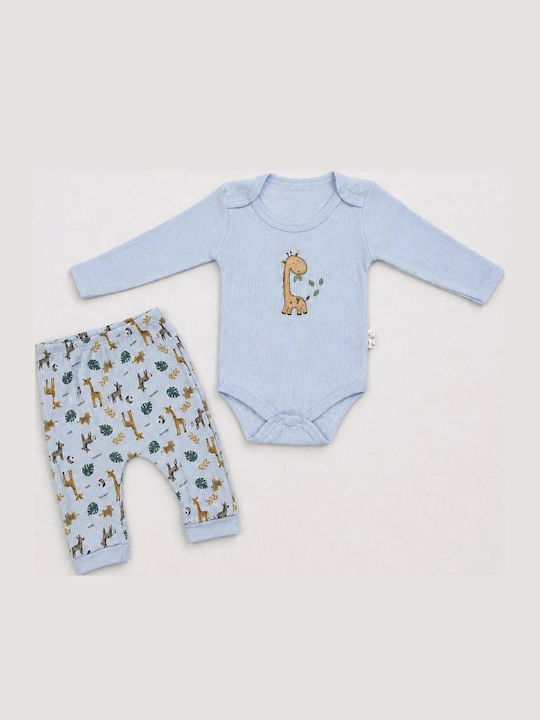 Papillon Kids Σετ Φορμάκι με Παντελόνι Σιέλ