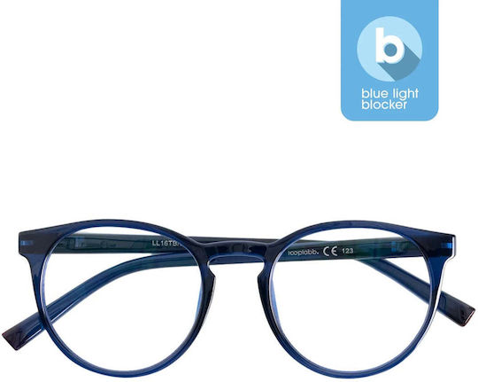 Looplabb Papillon Blaue Marine Blaulichtblockierende Brillen
