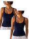 Women's Tank Tops Dark Blue with Spaghetti Strap 2Pack