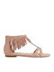 Kindersandalen Beige Mit Reissverschluss