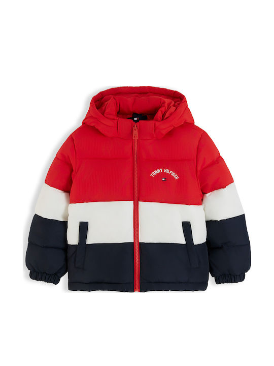 Kids Quilted Jacket Short Red Glare
