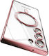 Husă Orso Magsafe Protectoare Pentru Camera Mobilă Bare Look Aur Roz Samsung Galaxy S23