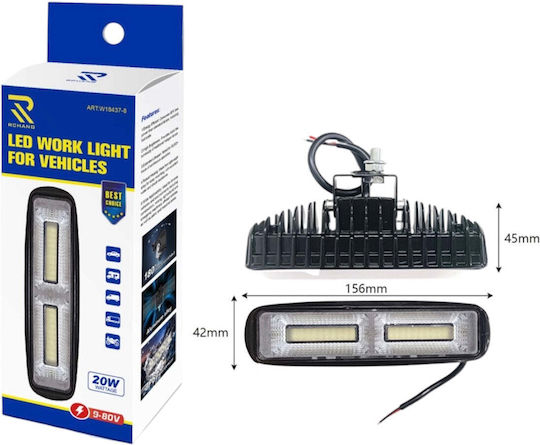 Rchang LED Arbeitsscheinwerfer 20W 9–80V Doppel Cob W18437-8 5100-92