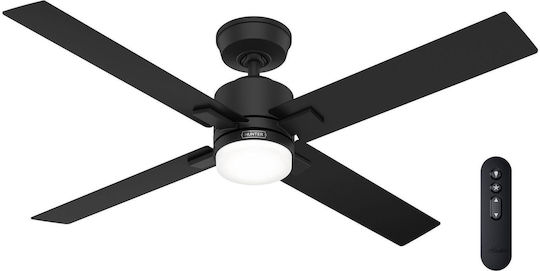 Hunter Mila 132 Ανεμιστήρας Οροφής 132cm με Φως Matte Black