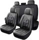 Rchang Car Seat Covers Set Pvc 9 Pieces 5101-50 Black