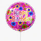 10" Luftballon Bunt Happy Birthday