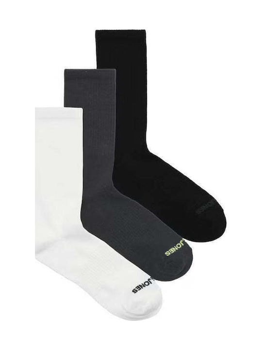 Jack & Jones Șosete bărbătești Monocrome Asphalt 3Pack