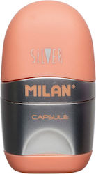 Гума Острилка Единична Capsule Сребърна Milan