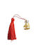 Handmade Lucky Charm 2027 Gold Tassel Boat 2x2.5cm 2027-gf3011