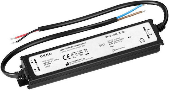 Τροφοδοτικό Led Ip44 Αεροστεγές Λεπτό 12v 100w