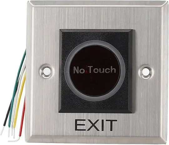 Mentor Buton De Ieșire Fără Contact Acs034 Control Acces Senzor Infraroșu No Nc Com 12-24v Încastrat Iluminat Oțel