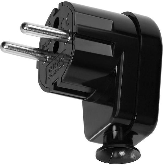 Mufă Schuko Colțar Uni-schuko 16A 230V Neagră
