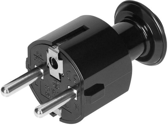 Mufă Dreaptă Uni-Schuko 16A 230V Neagră