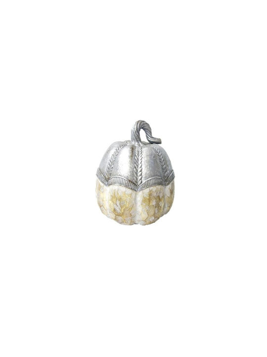 Διακοσμητική Κολοκύθα Polyresin Μπεζ-ασημί Φ18xh20cm Rustic Espiel Vre125