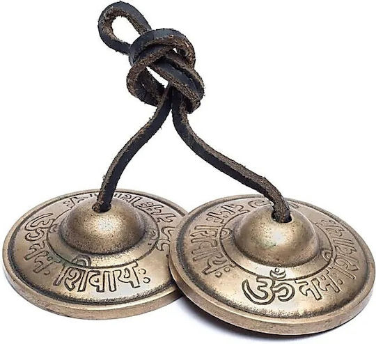 Χειροποίητα Κύμβαλα Διαλογισμού Meditation Cymbals Χαραγμένο Σχέδιο Om 6,7cm