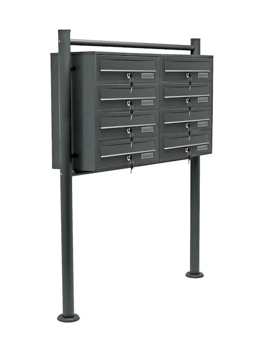 Wiltoc Briefkasten Für Wohnung Metallisch In Grau Farbe 27x150cm Wiltoc Briefkasten Für Wohnung Metallisch In Grau Farbe 27x150cm