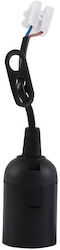 Eko Light Beleuchtungszubehör E27 Guss Schwarz + Kabel 12 cm + Steckdose