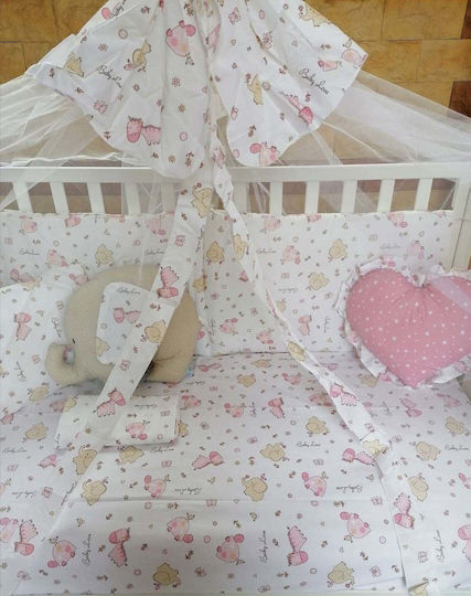 Bunny Bebe Gitterbettumrandungen Standard Innere Tiere-Rosa Bunny Bebe Gitterbettumrandungen Standard Innere Tiere-Rosa