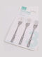 Set Table Forks Stainless Steel Silver 3 Pieces