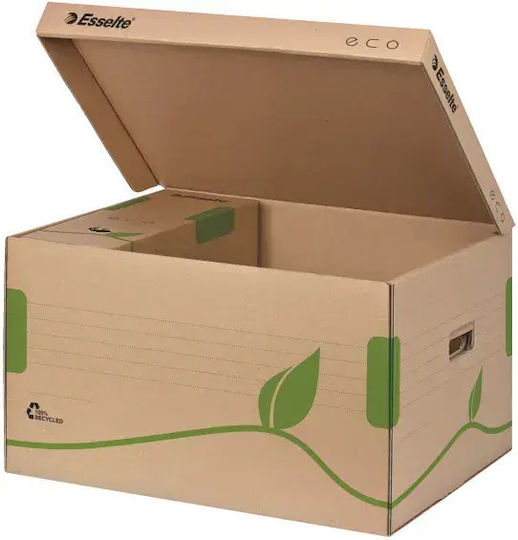 Esselte Container De Transport Pentru Arhivare Eco Deschidere Superioară Din Carton 100% Reciclat Fsc Natural