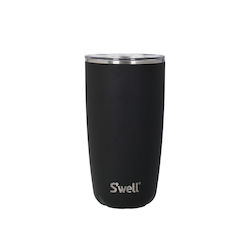 S'well Swell Thermosflasche Rostfreier Stahl / Kunststoff BPA-frei 530ml Onyx mit Handgriff