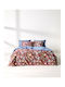 Kentia Set Cearceafuri de Pat Dublu 240x270 cm Blue-Terracotta (4 buc.)