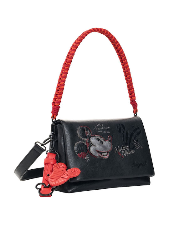 Knitted Women's Handbag Shoulder Black