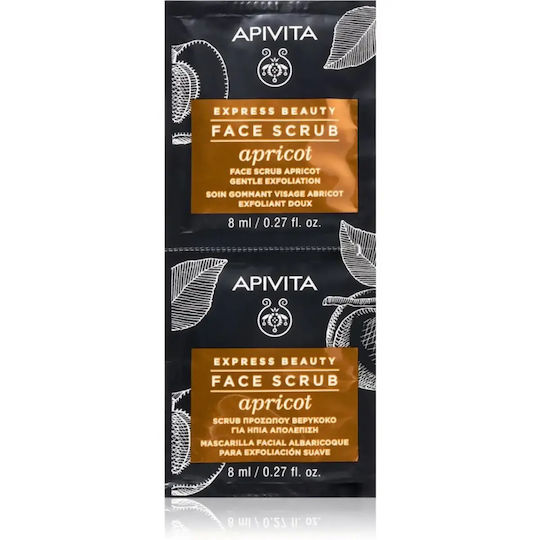 Apivita Apricot Κρέμα για Scrub Προσώπου 6 x 8ml