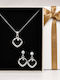 Velve Velve Schmuckset mit Ohrringen und Anhänger aus Silber mit Steinen