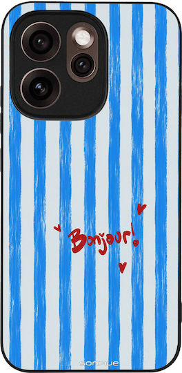 Sonique Stripe Stories Series Oppo Reno15 Pro 5G Bonjour Blue Mobile Phone Case