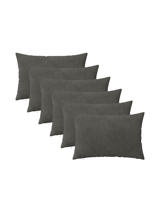 vidaXL Sofa-Kissen Heerlen Aus Samt Dunkelgrau ...