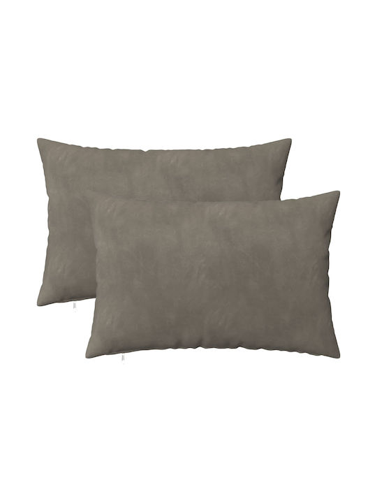 vidaXL Sofa-Kissen Heerlen aus Samt Hellgrau 30...