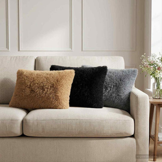 vidaXL Sofa-Kissen Heerlen Fleece Anthrazit 50x80cm