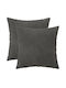 vidaXL Sofa-Kissen Heerlen aus Samt Dunkelgrau 50x50cm