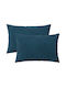 vidaXL Heerlen Velvet Blue Sofa Cushion 30x50cm