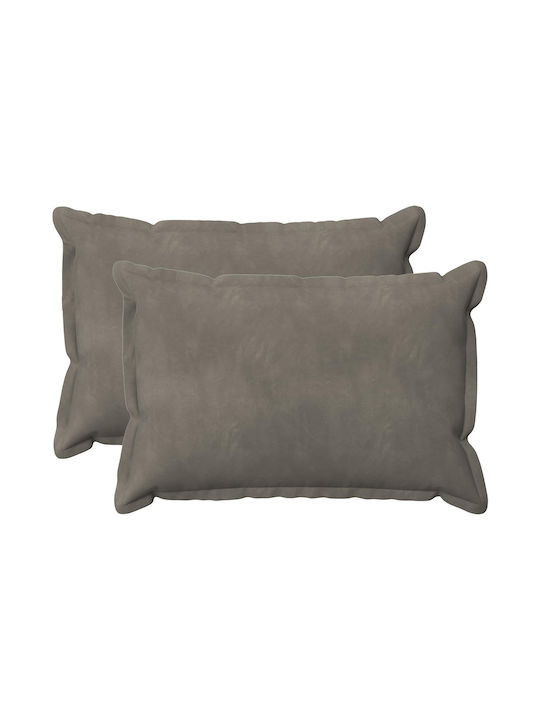 vidaXL Sofa-Kissen Houten aus Samt Hellgrau 50x...