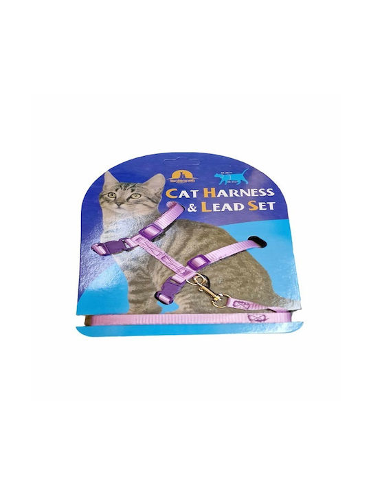 Taotaopets Cat Harness &lead Set Σαμαρακι Γατας Μωβ