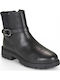 Bay Leather Women's Ankle Boots with Fur Ankle Boots Black