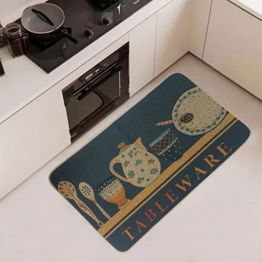 SpitiBazaar Rechteckige Küchenmatte mit Rutschfestem Untergrund 50x80cm