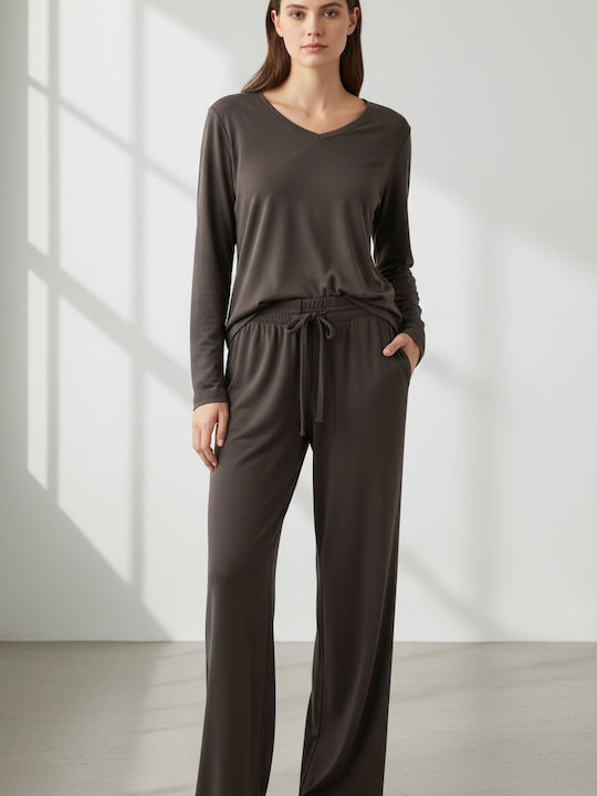 Damenhose Dunkel Khaki