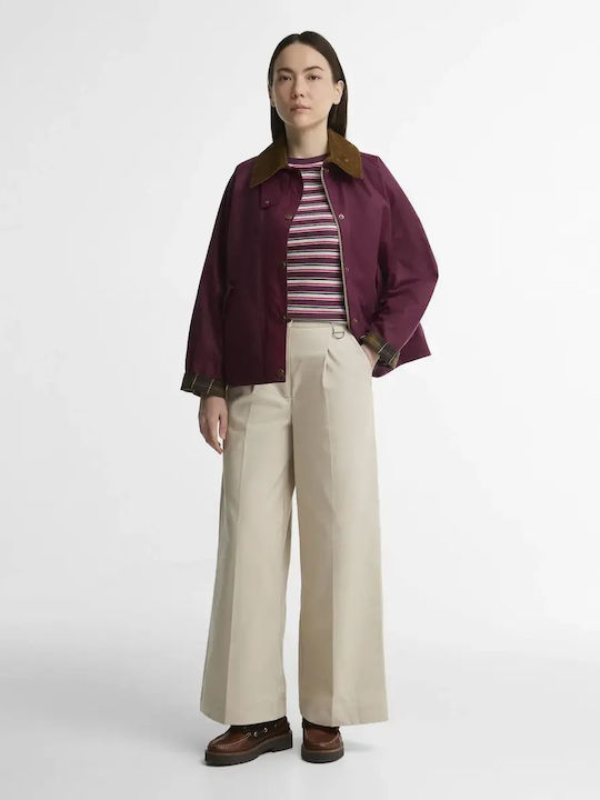 Women's High Rise Pantaloons in Relaxed Fit Checked Beige
