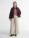 Women's High Rise Pantaloons in Relaxed Fit Checked Beige
